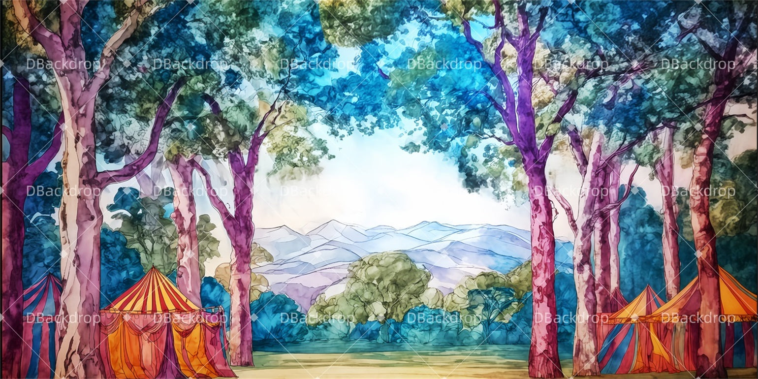Forest Stage Backdrop The Forest Theater Backdrop TWW510-T47