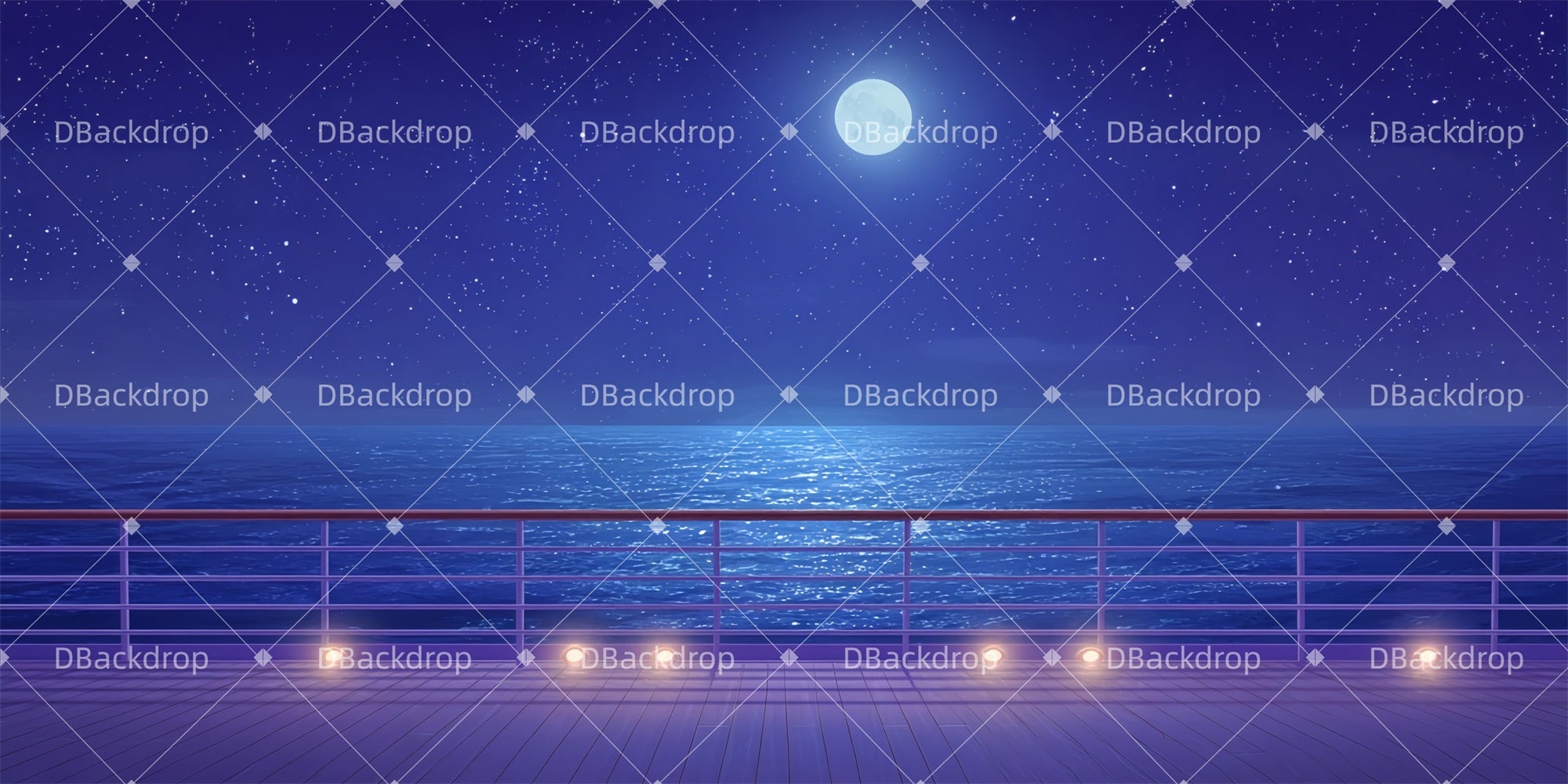 Theater Backdrops Upper Deck Night Scene Stage Scenery Backdrops TWW511-T22