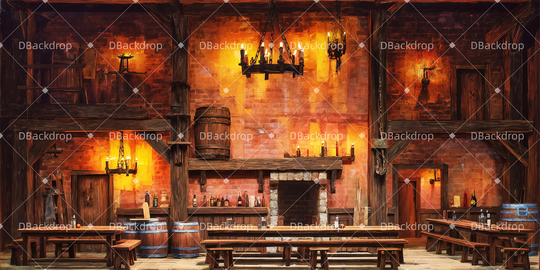 Professional Stage Backdrops The Tavern Theater Backdrop TWW511-T62