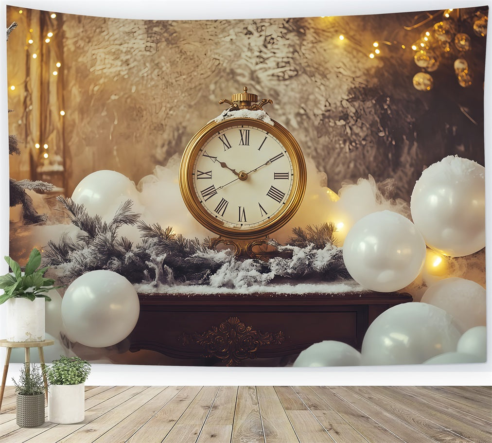 New Year Backdrop Frosted Countdown Clock Lights New Years Eve Backdrop TWW512-22