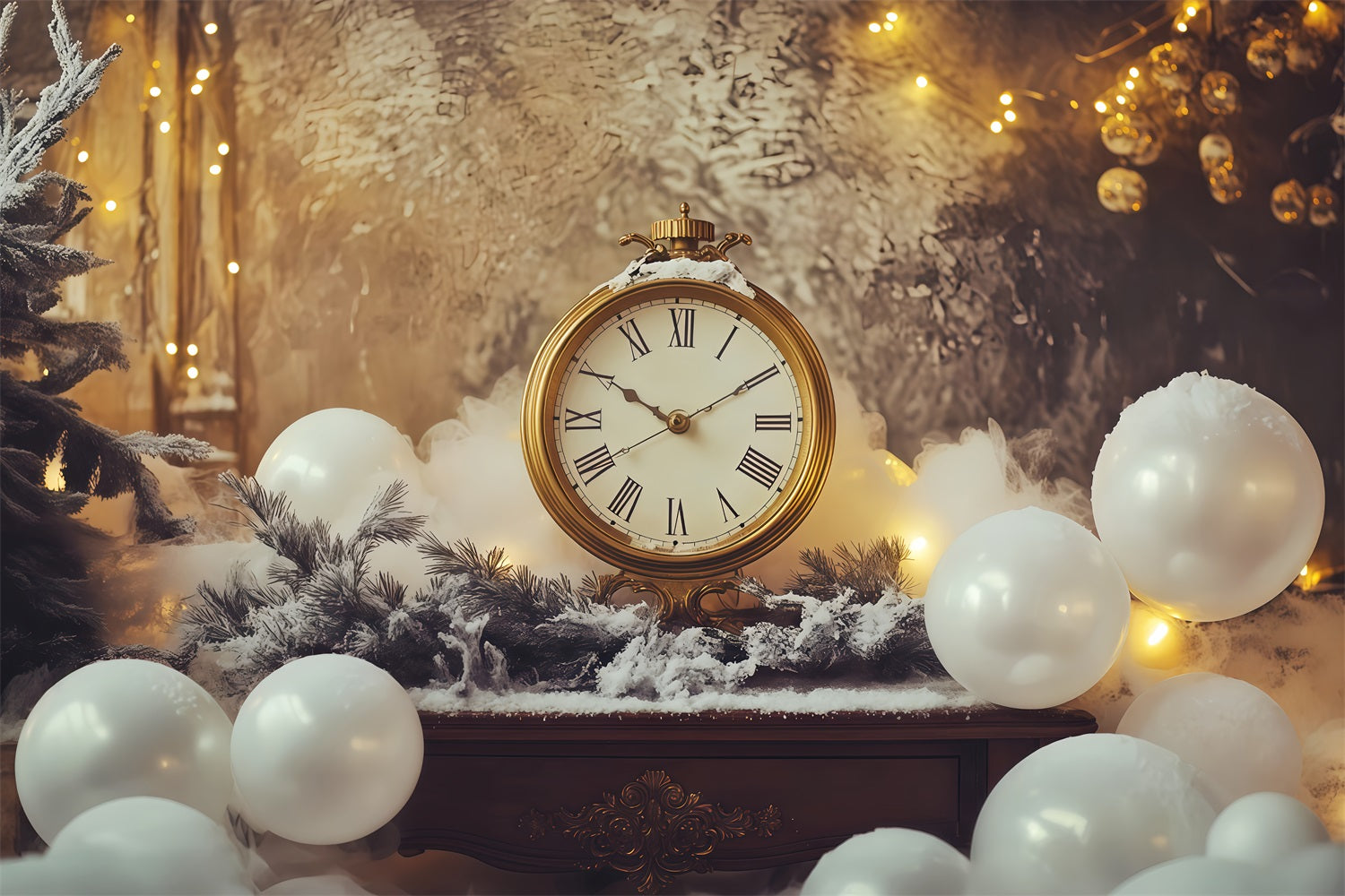 New Year Backdrop Frosted Countdown Clock Lights New Years Eve Backdrop TWW512-22