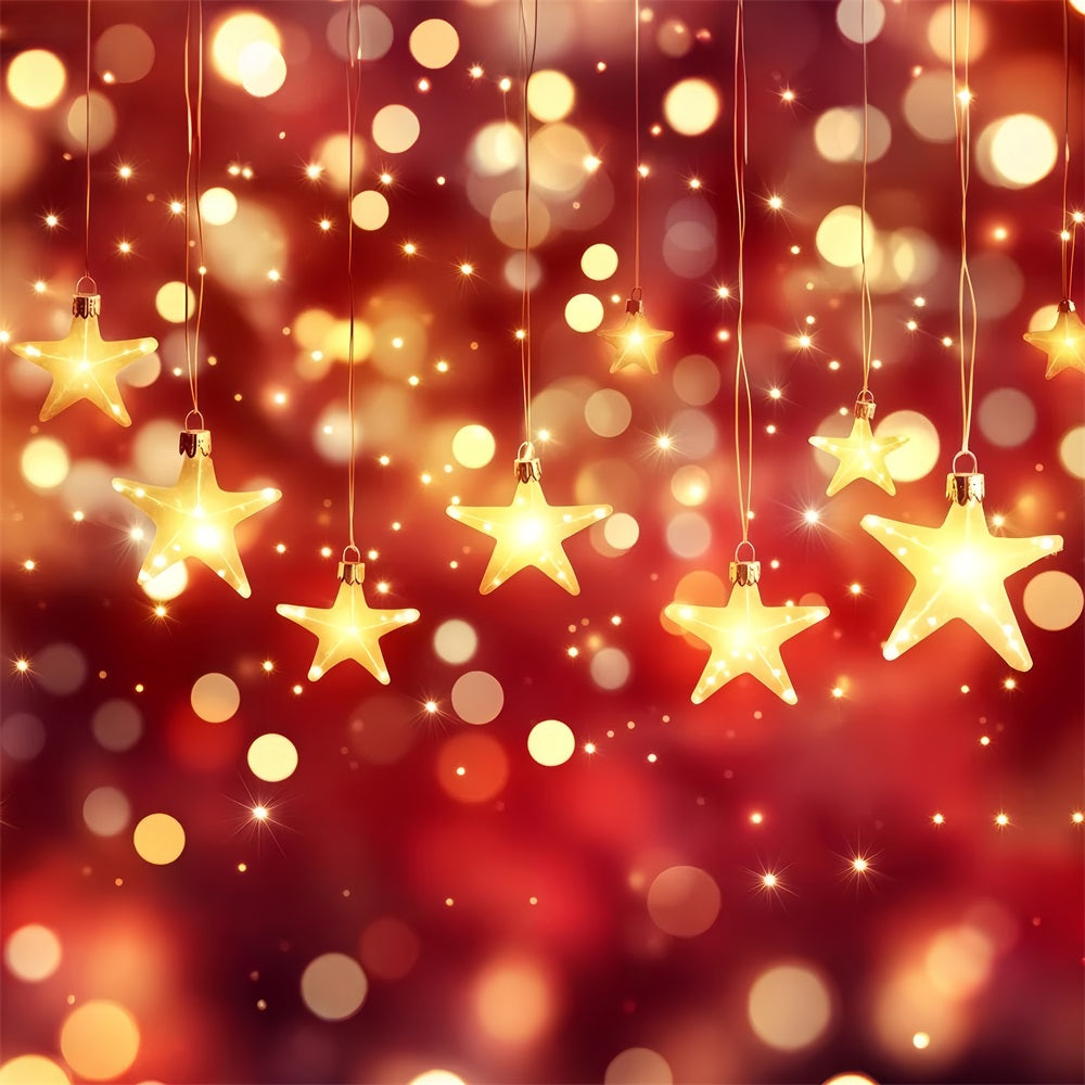 New Years Backdrops Hanging Star Lights Bokeh Gold Glitter Backdrop TWW512-26