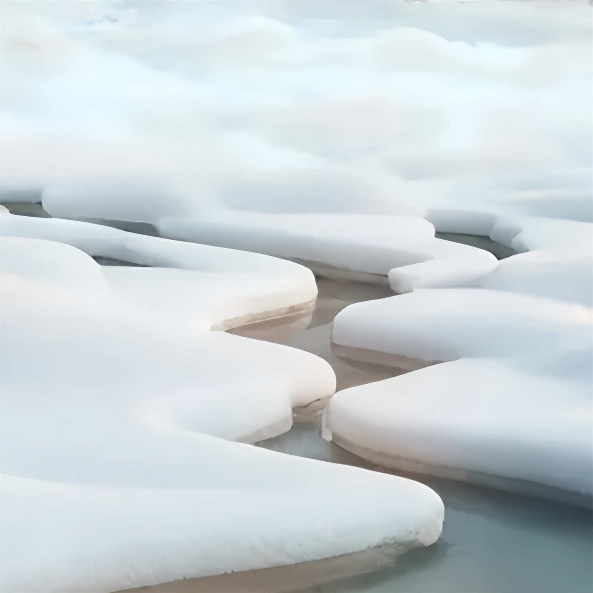 Snow Floor Backdrop Frozen River Ice Floor Backdrop TWW57-38