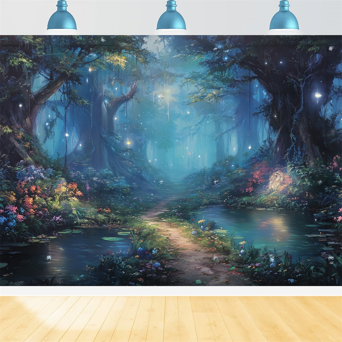 Enchanted Forest Backdrop Magical Pond Fairy Path Magical Forest Backdrop TWW59-148
