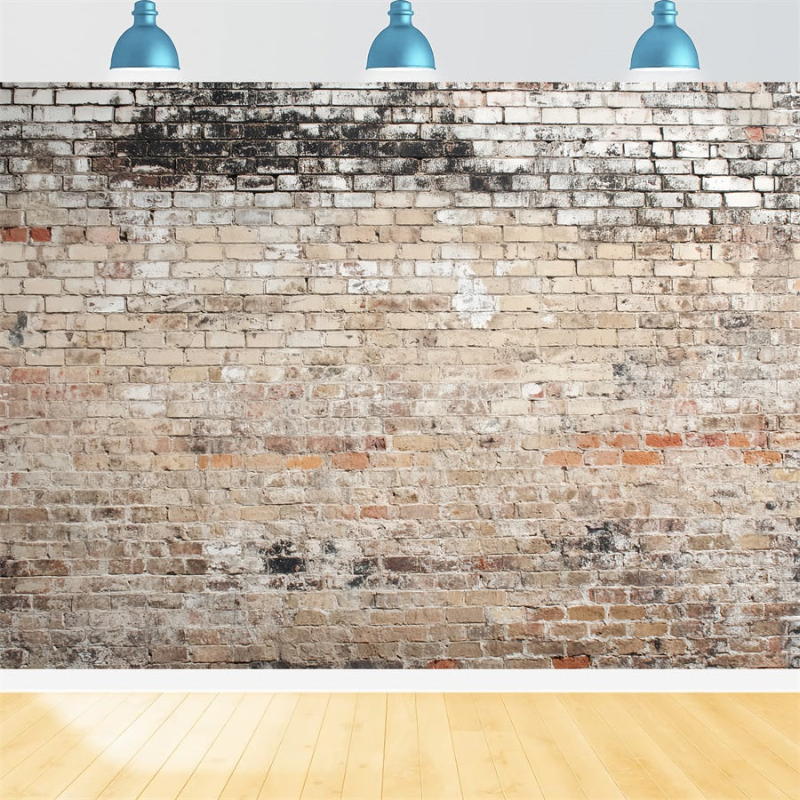 Brick Backdrop Photography Vintage Faded Rustic Wall Brick Backdrop TWW59-172