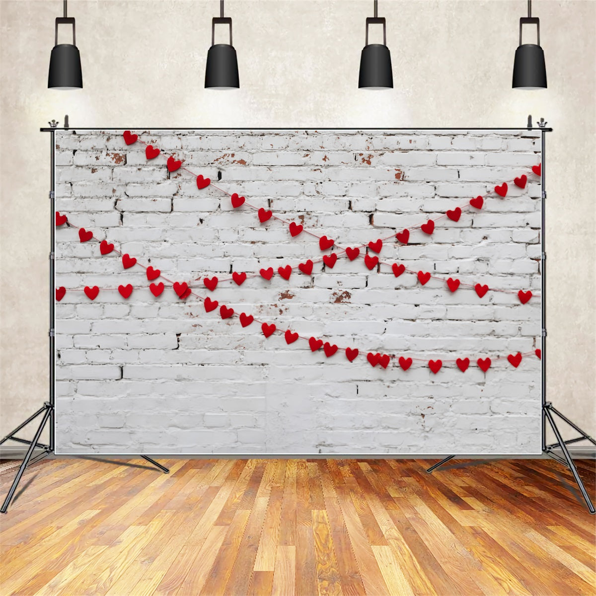 White Brick Photo Backdrop Pink Painted Brick Texture Brick Backdrop TWW59-184