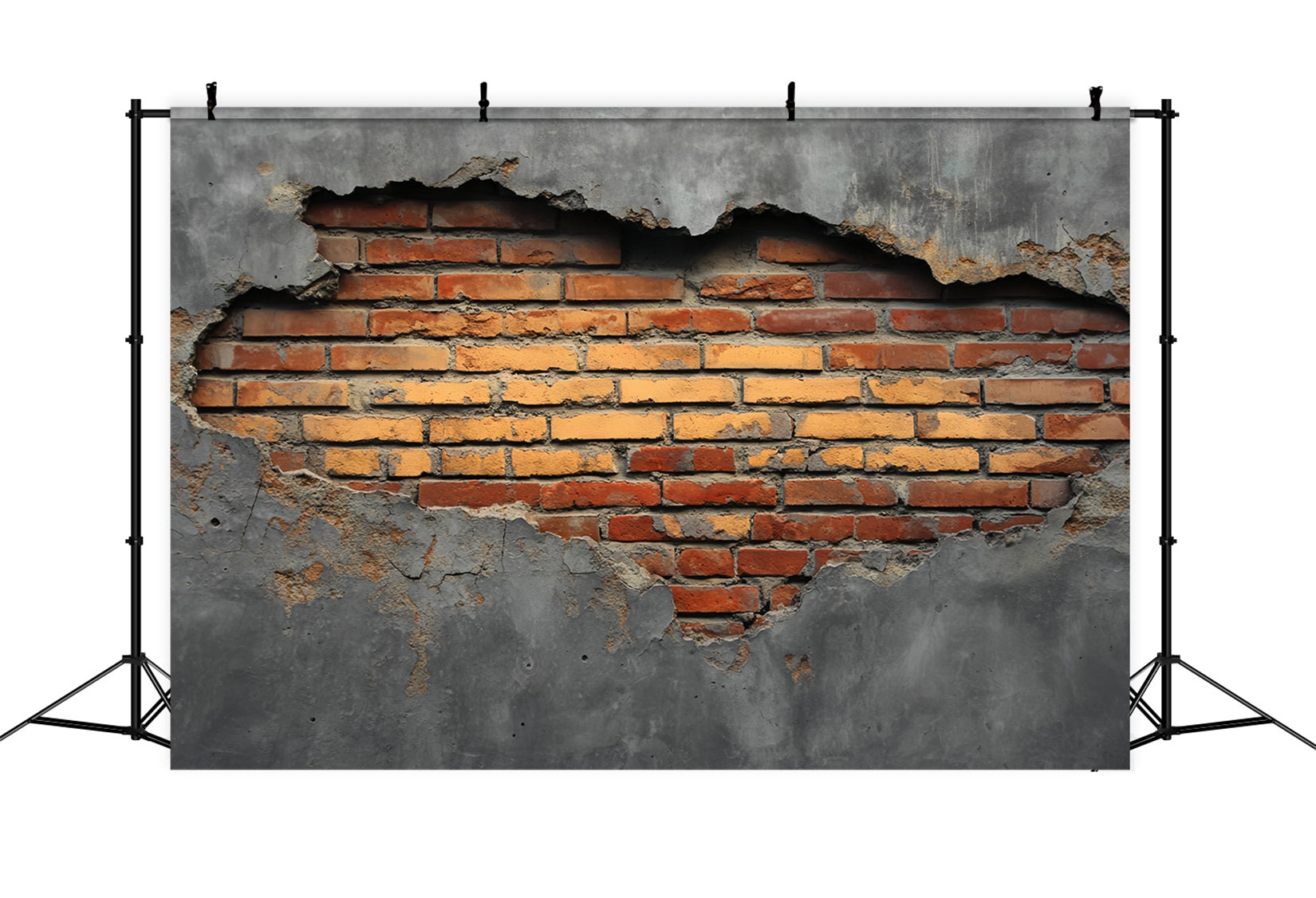 Brick Backdrop Exposed Brick Concrete Frame Brick Wall Backdrop TWW59-209