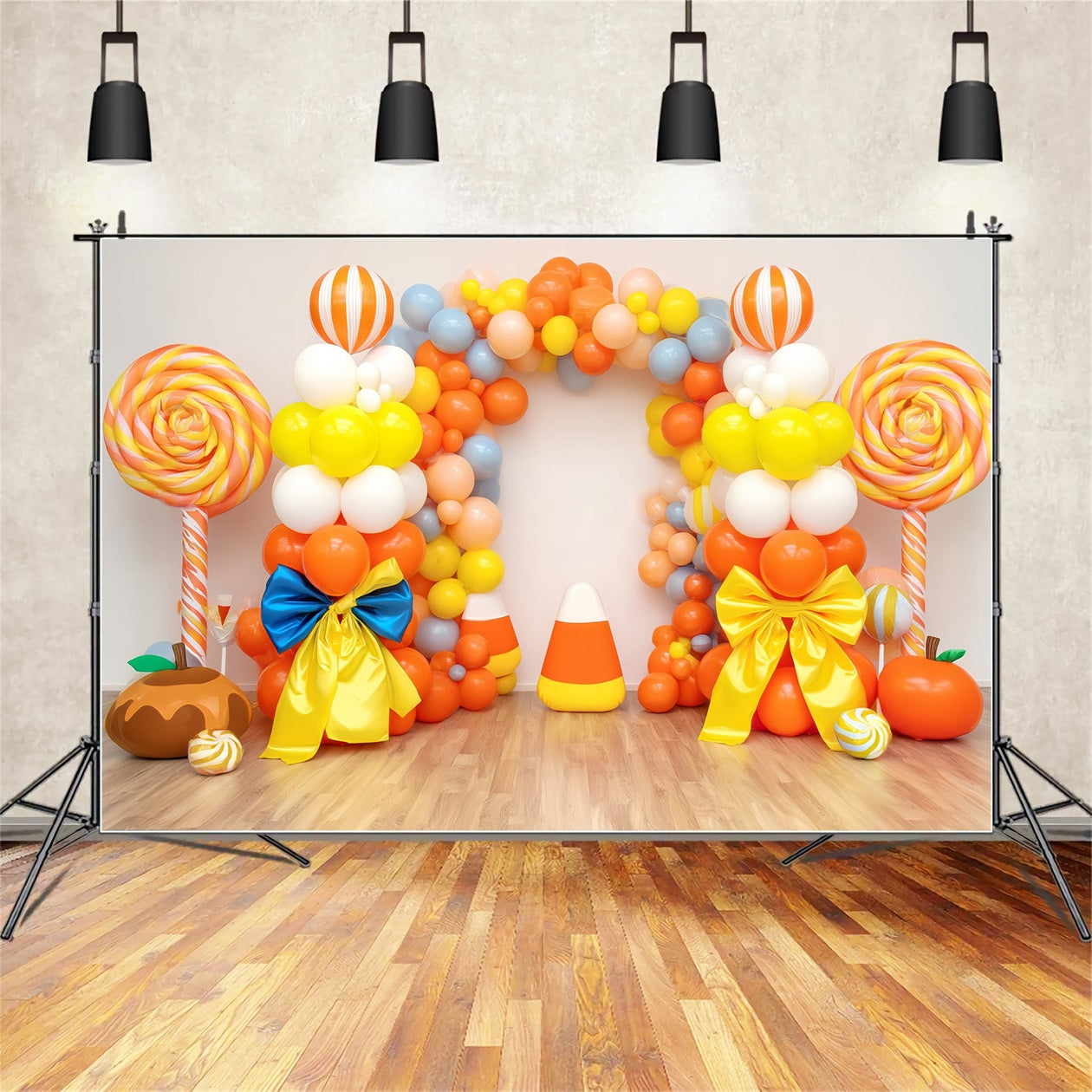 Smash Cake Backdrop Candy Color Balloon Gateway Cake Smash Photography Backdrop TWW59-212