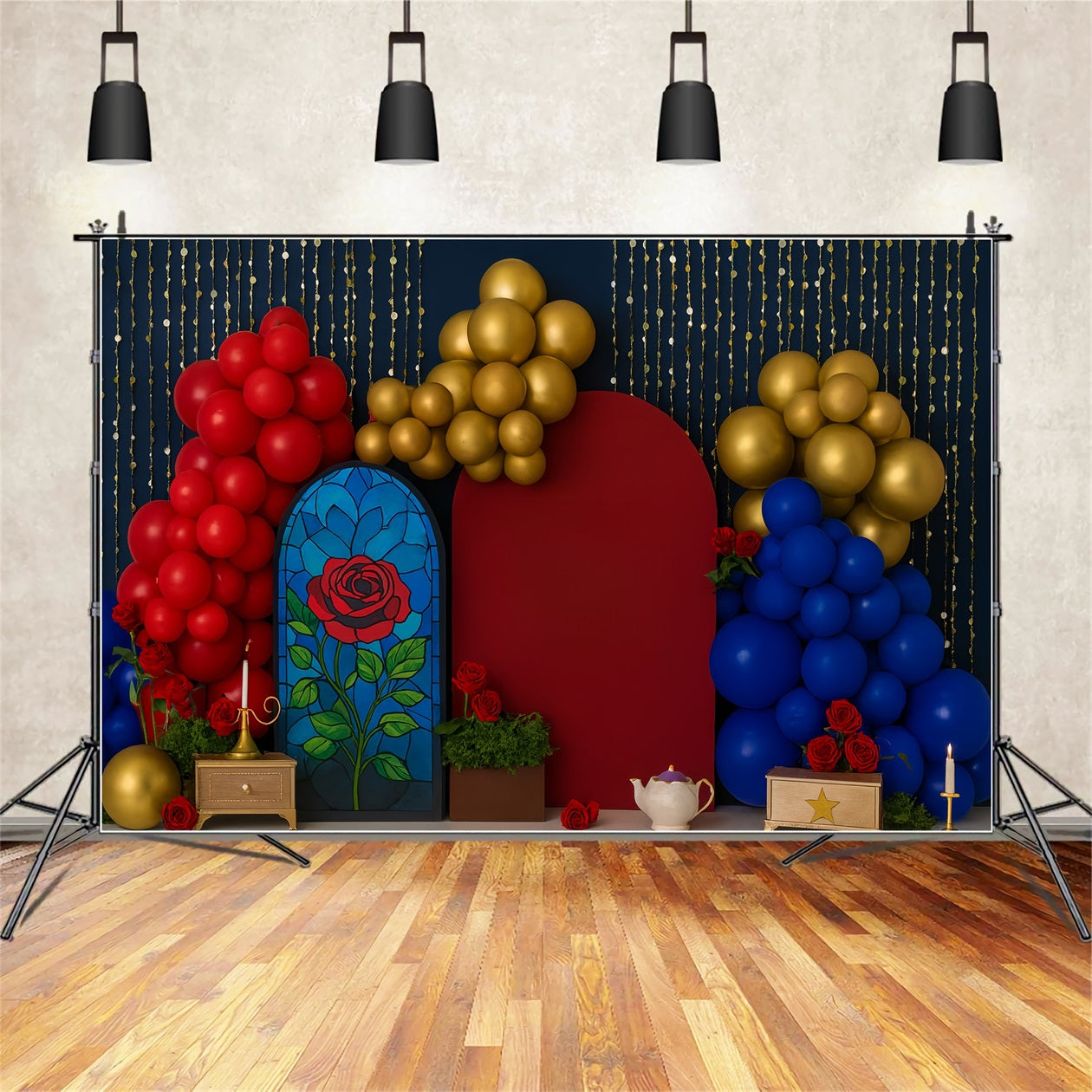 Cake Smash Backdrops Enchanted Rose Fairytale Magic Happy Birthday Backdrop TWW59-240
