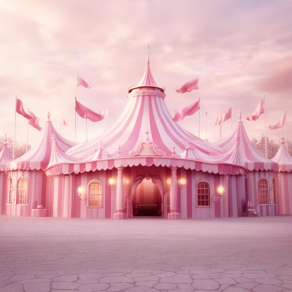 Carnival Tent Backdrop Pink Fairytale Carnival Tent Pink Circus Backdrop TWW59-30