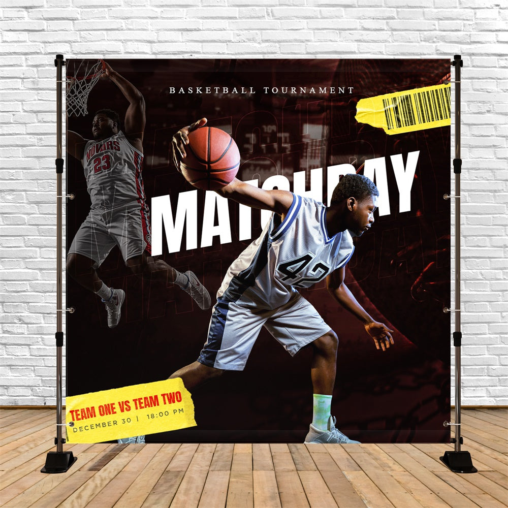 Basketball Backdrops Basketball Showdown Customized Sports Backdrops TWW6-12