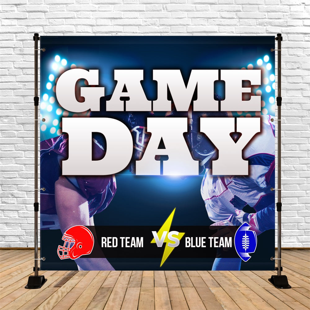 Sports Photo Backdrops Stadium Battle Night Personalized Backdrop TWW6-14