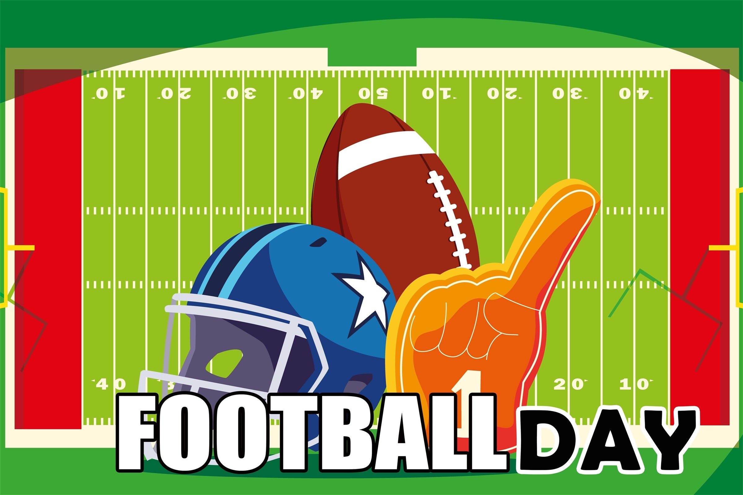 Football Backdrop Football Frenzy Field Sports Event Backdrop TWW6-25