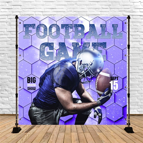 Sports Photo Backdrop Night Glory Game Day Personalized Backdrop TWW6-29