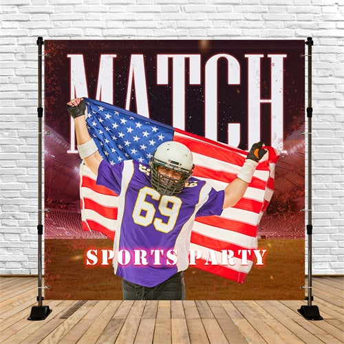 Sports Theme Backdrop Victory Run Sports Event Backdrop TWW6-30