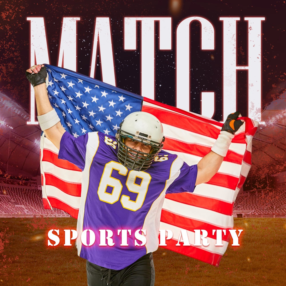 Sports Theme Backdrop Victory Run Sports Event Backdrop TWW6-30