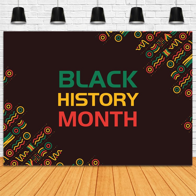 Black History Month Photo Backdrop Black Heritage Celebration Backdrop XY2-1