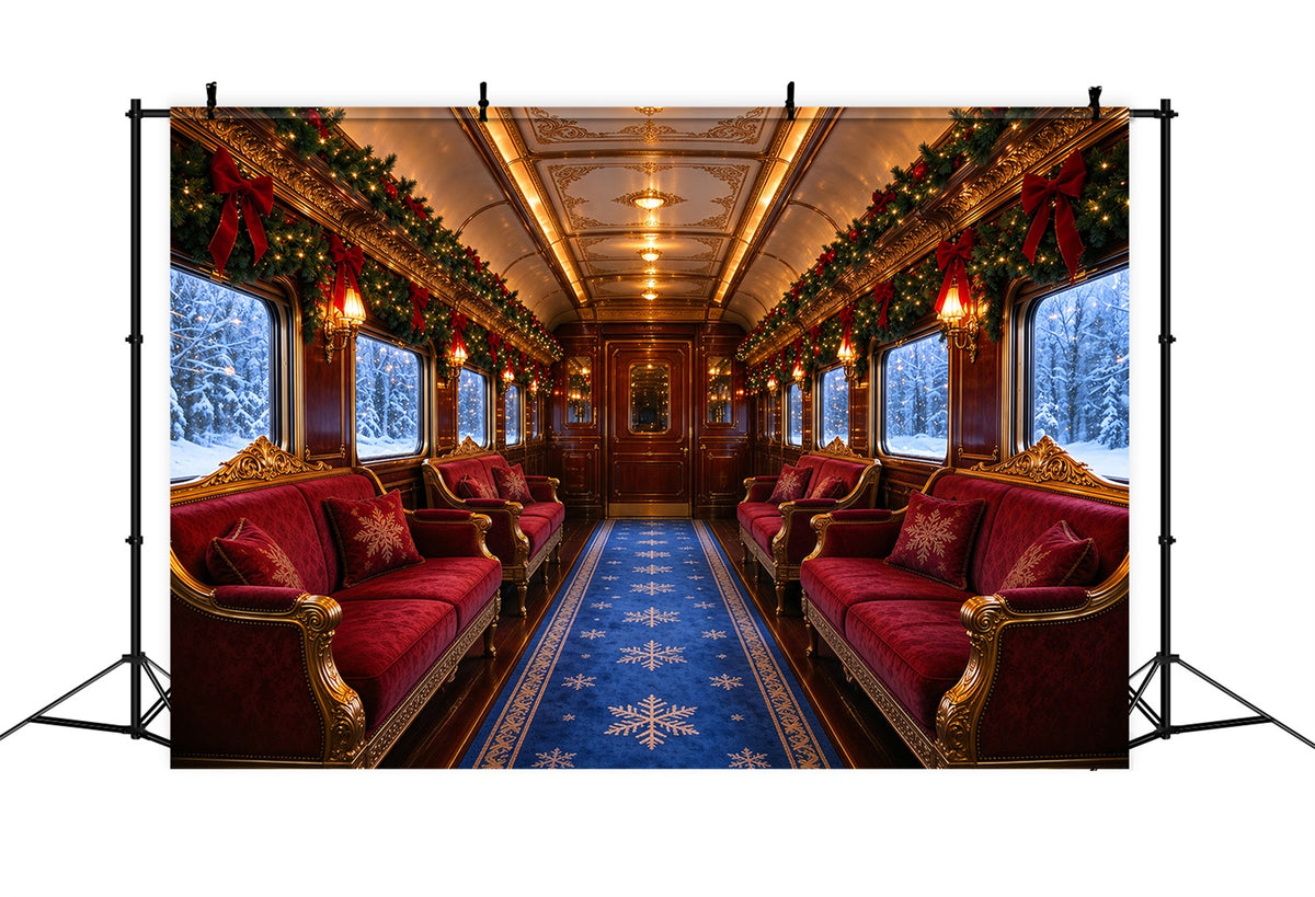 Christmas Backdrops for Photography Luxury Vintage Winter Train Christmas Photography Backdrop ZTT610-11
