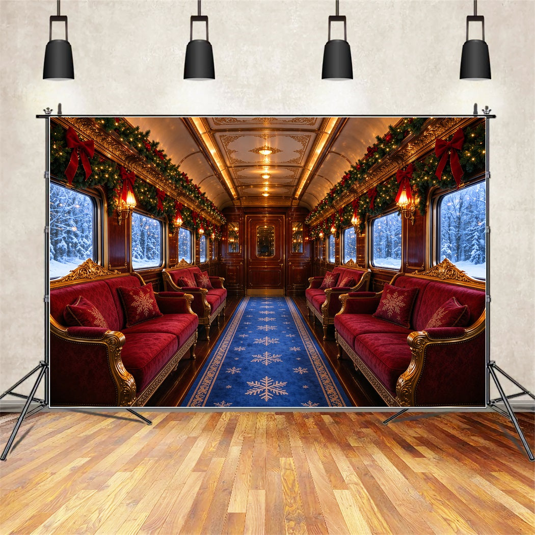 Christmas Backdrops for Photography Luxury Vintage Winter Train Christmas Photography Backdrop ZTT610-11