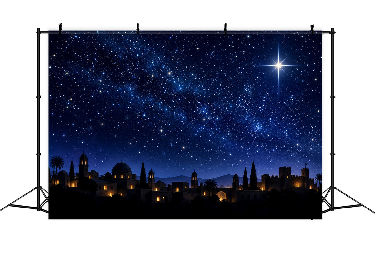 Nativity Scene Backdrop Nativity Stable Snowy Village Christmas Photo Backdrop Ideas ZTT610-38