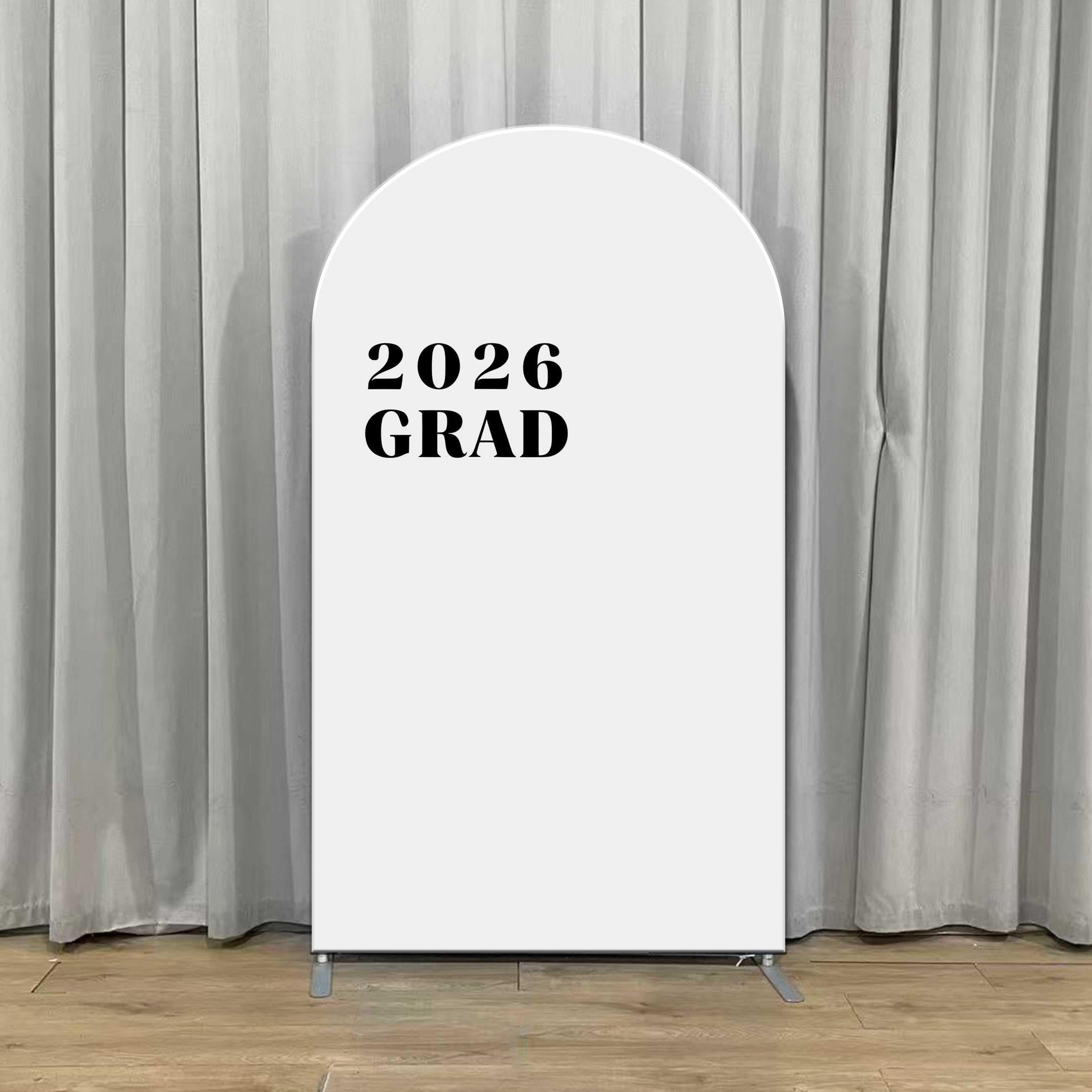 Senior Photo Arch Backdrop White Minimalist 2026 Grad Senior Graduation Arch Backdrop ZTT64-16