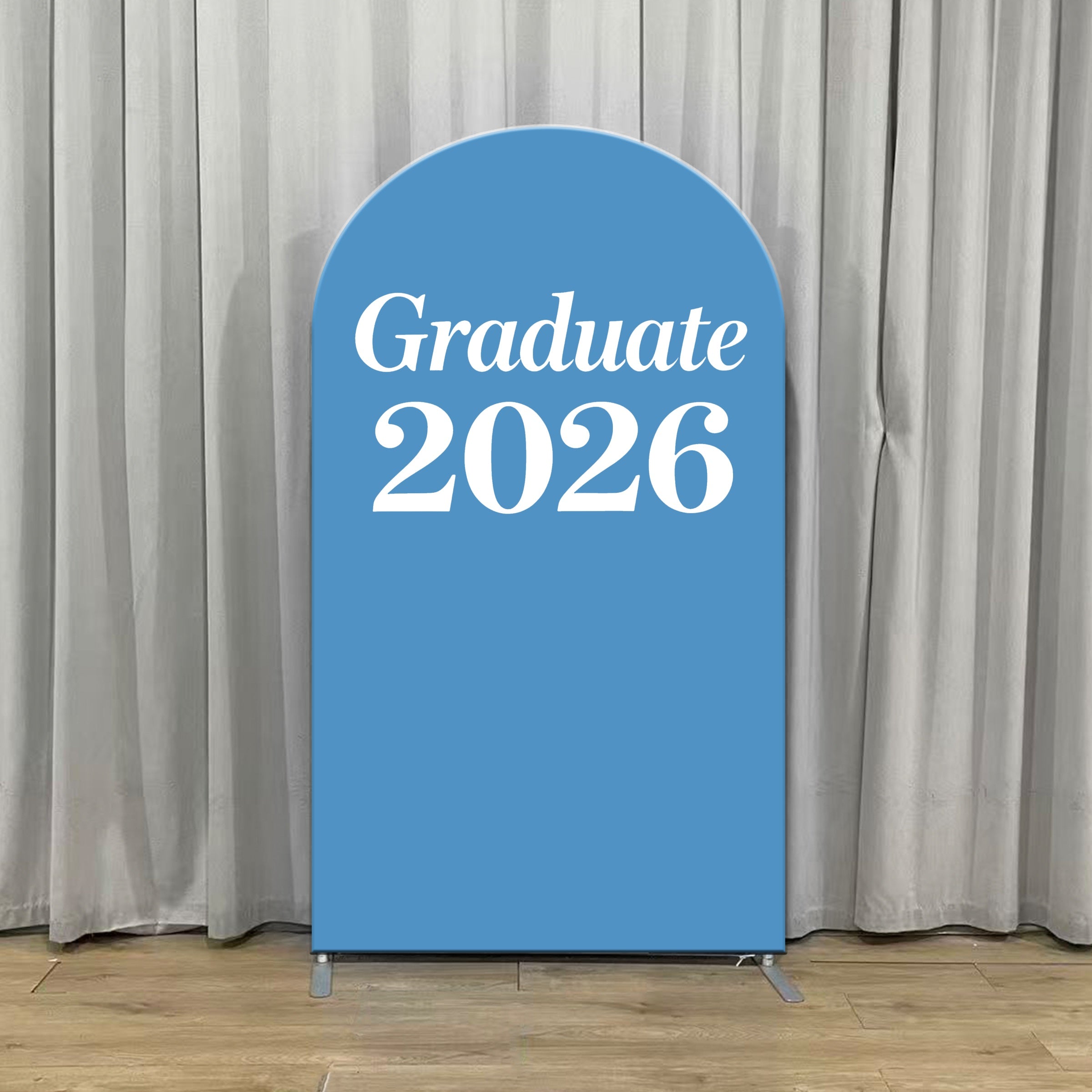 High School Graduation Arch Backdrop Blue White Bold Graduate Accent Senior Arch Backdrop ZTT64-18