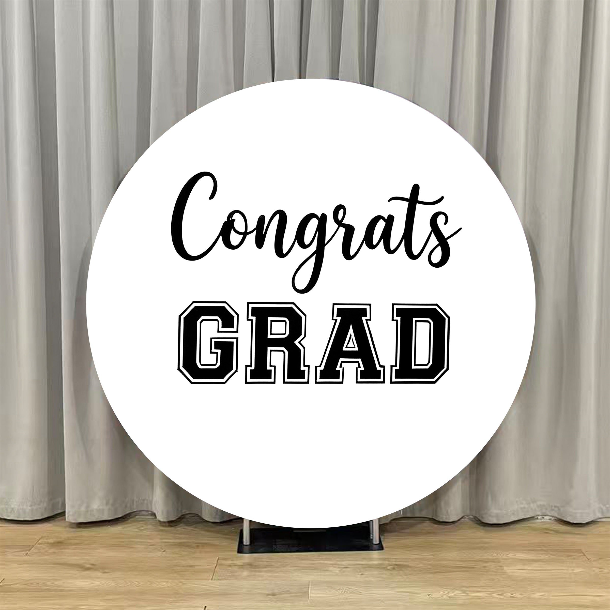 Custom Graduation Photo Booth Backdrop White Black Congrats Grad Custom Graduation Backdrop ZTT64-21