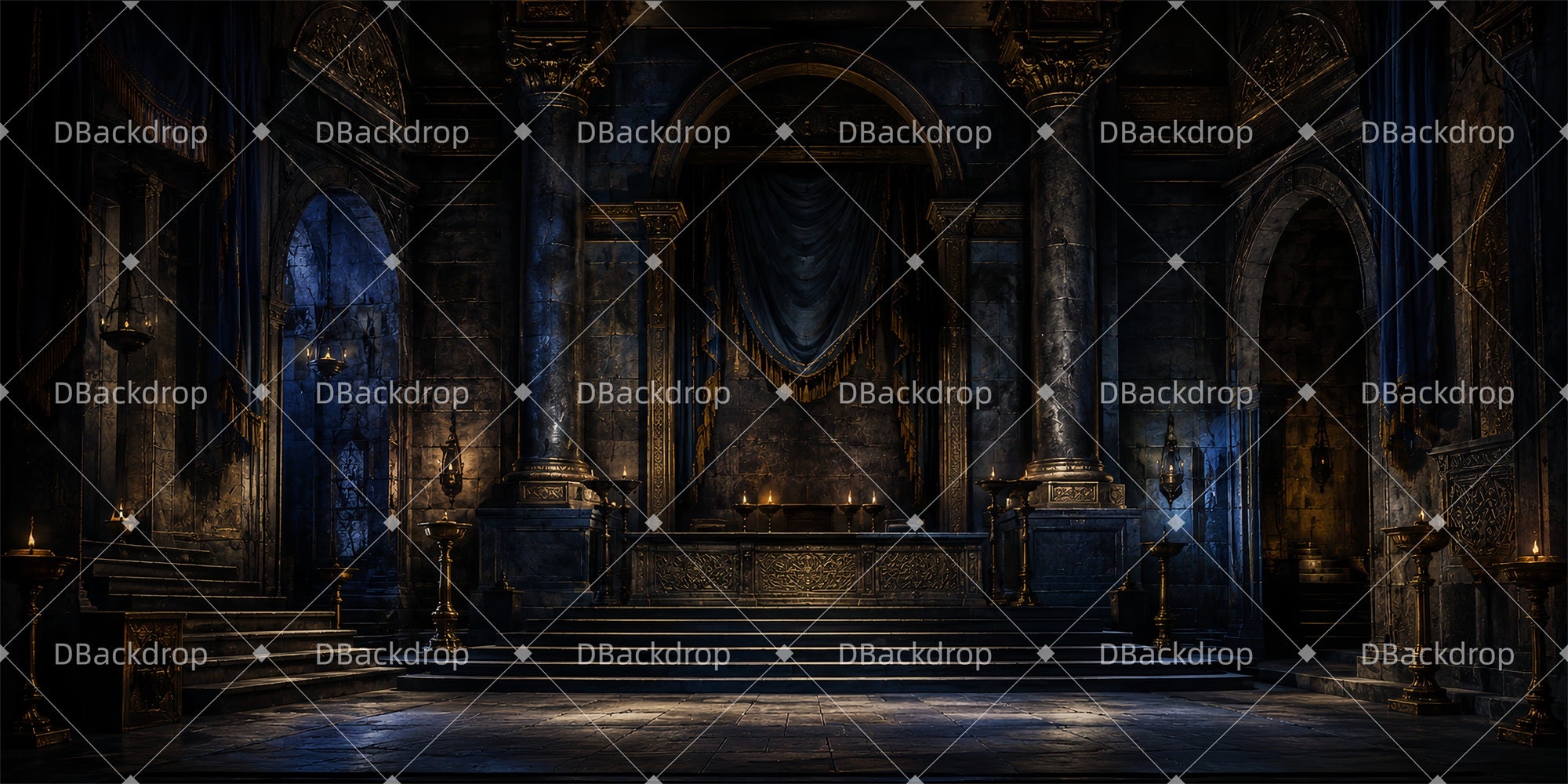 Backdrop For Theater Midnight Thronehall Church Stage Backdrops ZTT65-T20