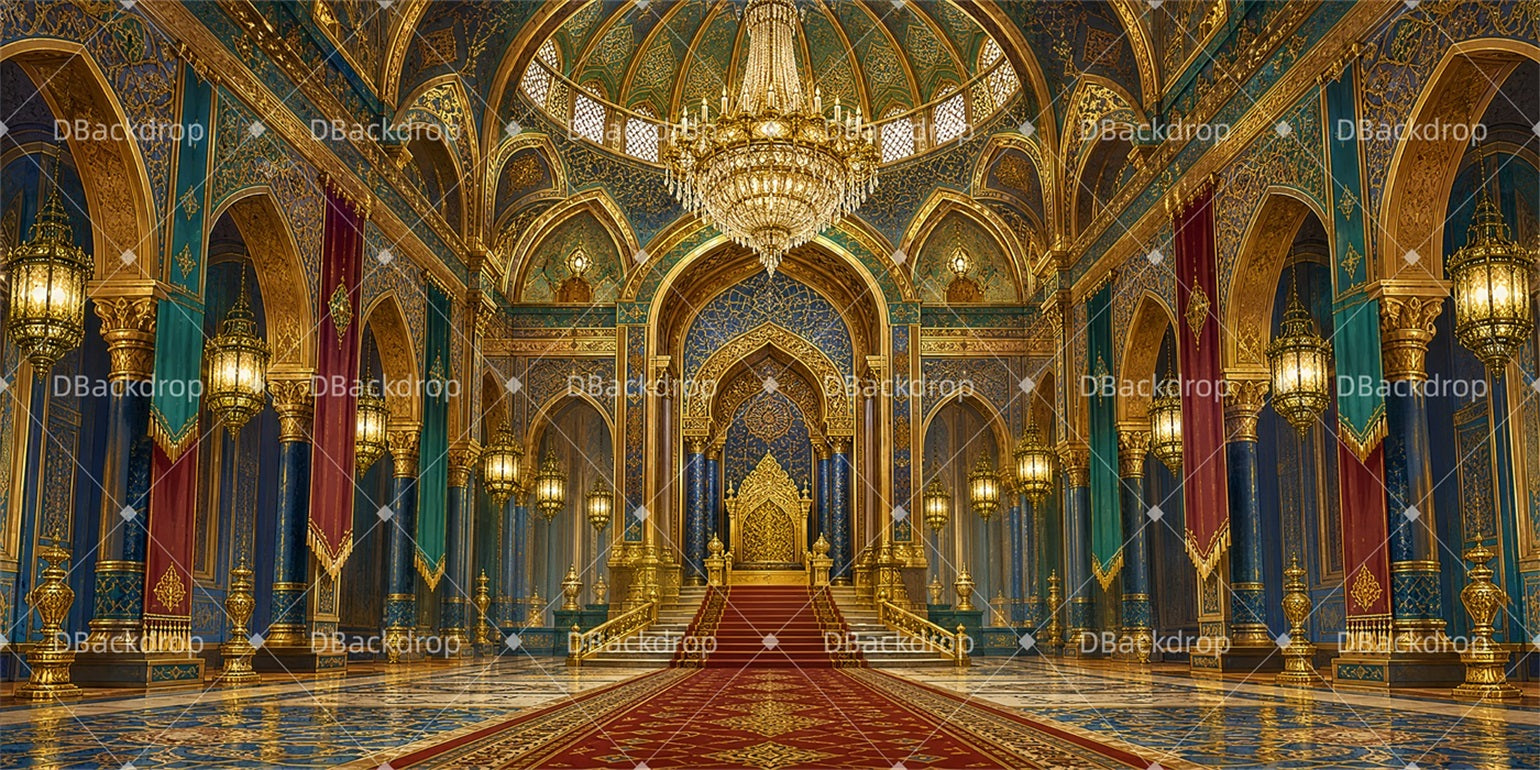 Church Stage Backdrops Royal Throne Hall Theater Backdrops ZTT65-T46