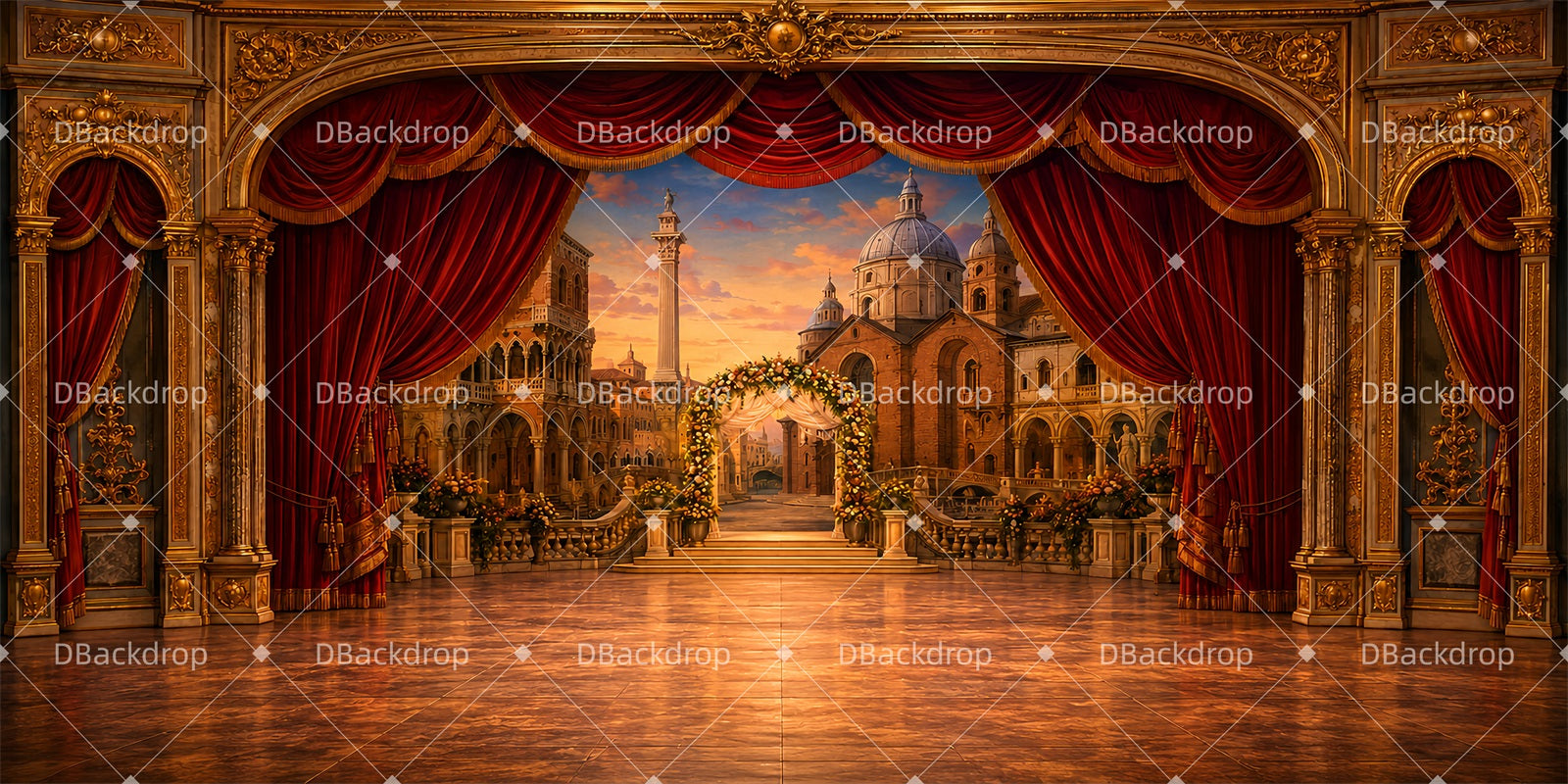 School Play Backdrop Venetian Stage Professional Stage Backdrops ZTT65-T57