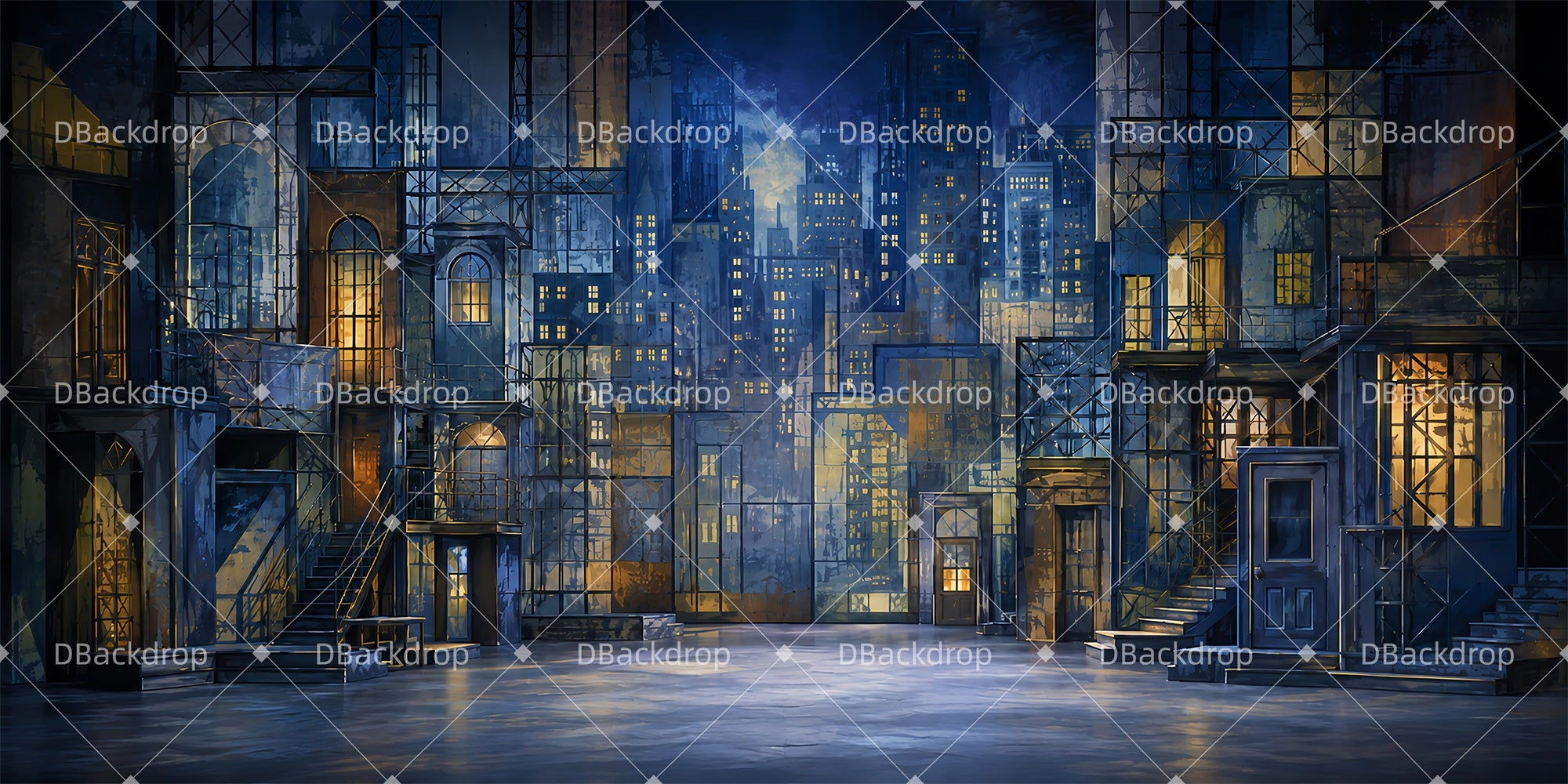 School Play Backdrop Stage Metropolis Theater Stage Backdrops ZTT66-T125