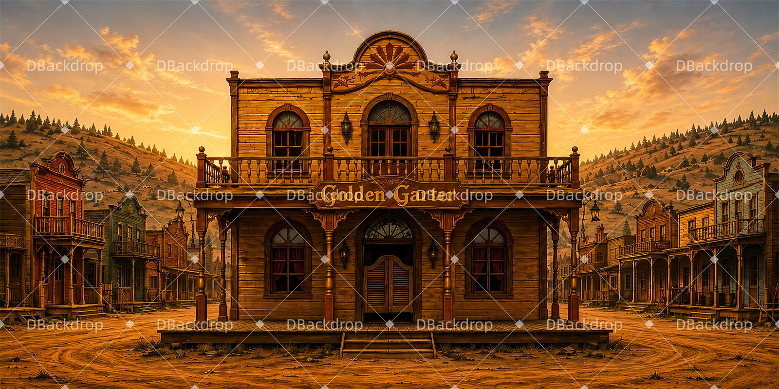 Professional Stage Backdrops Saloon Dusk Movie Theater Backdrop ZTT66-T129