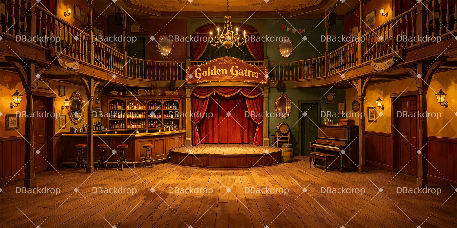 Theater Stage Backdrops Vintage Stage Performance Backdrops ZTT66-T130