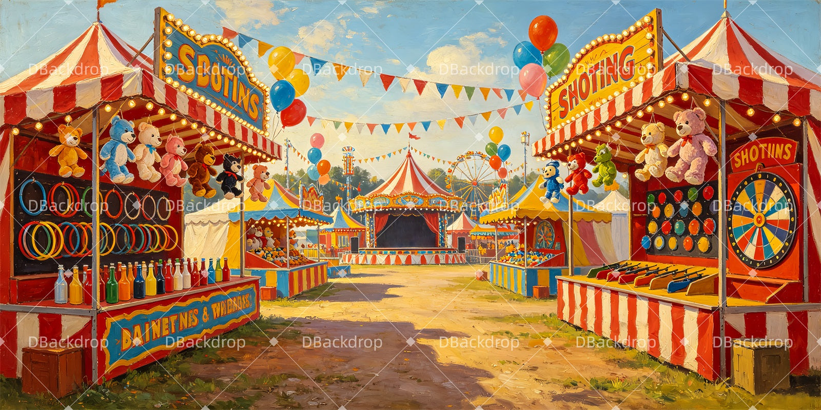Performance Backdrop Game Alley Theater Stage Backdrops ZTT66-T151