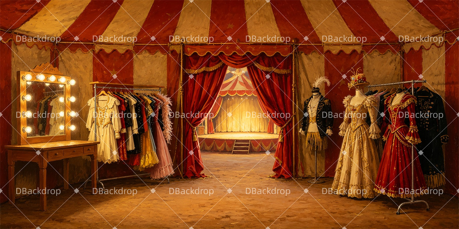 Circus Stage Backdrop Backstage Tent Performance Backdrop ZTT66-T153