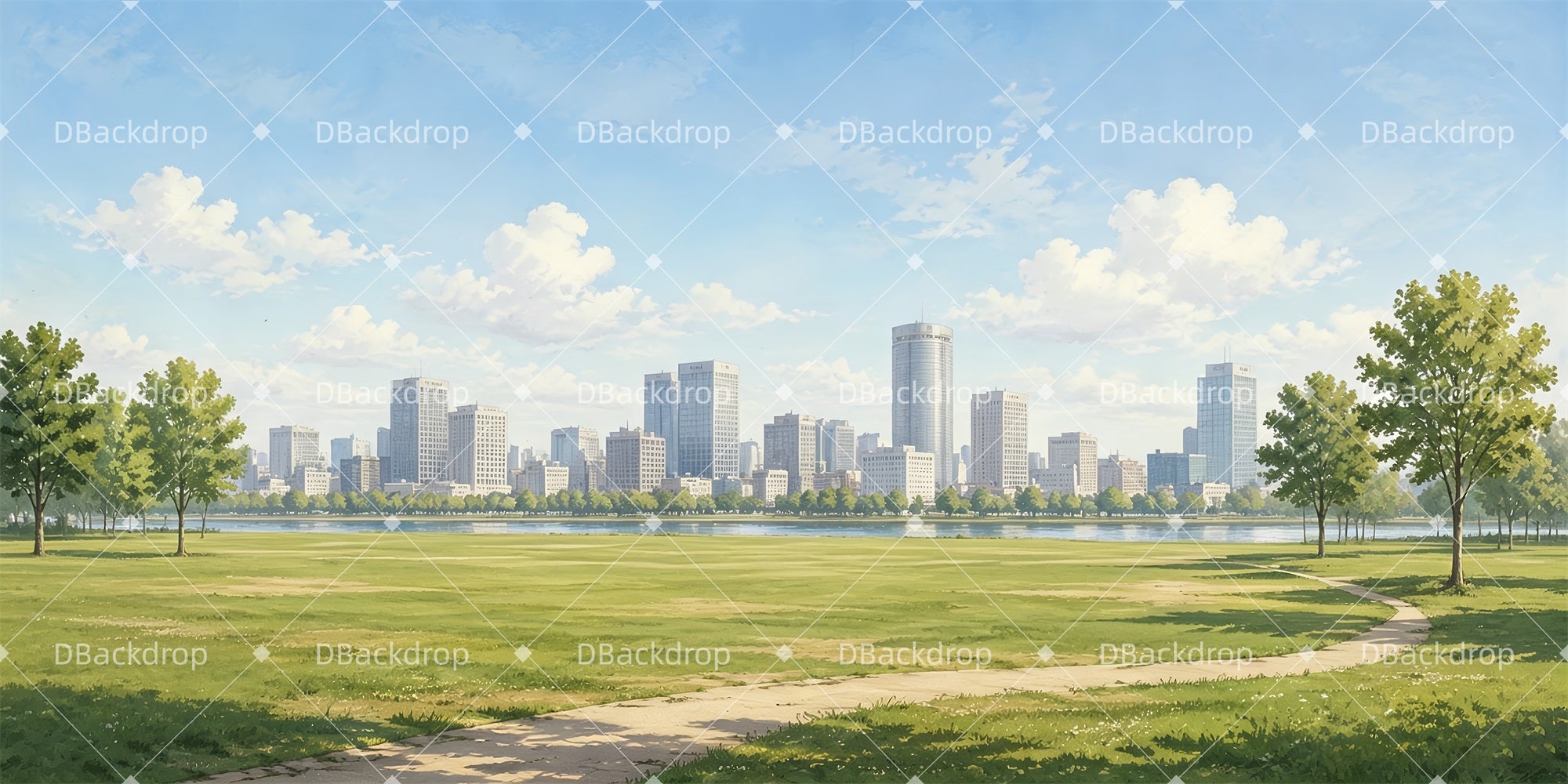Performance Backdrops Urban Riverside Theater Stage Backdrops ZTT66-T87