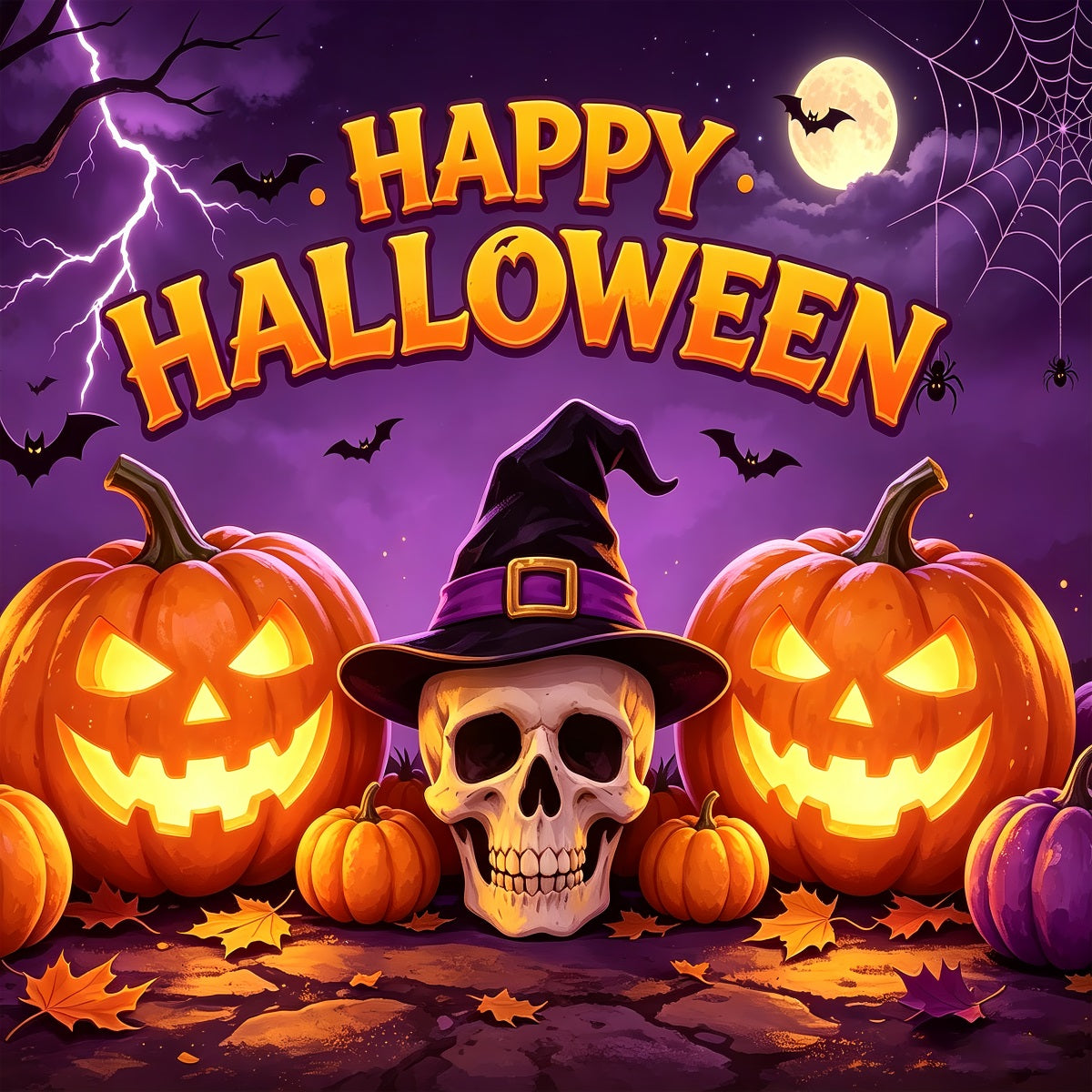 Pumpkin Halloween Garage Door Cover Moonlit Witch Hat Skull Halloween Garage Door Cover ZTT68-28-1 car