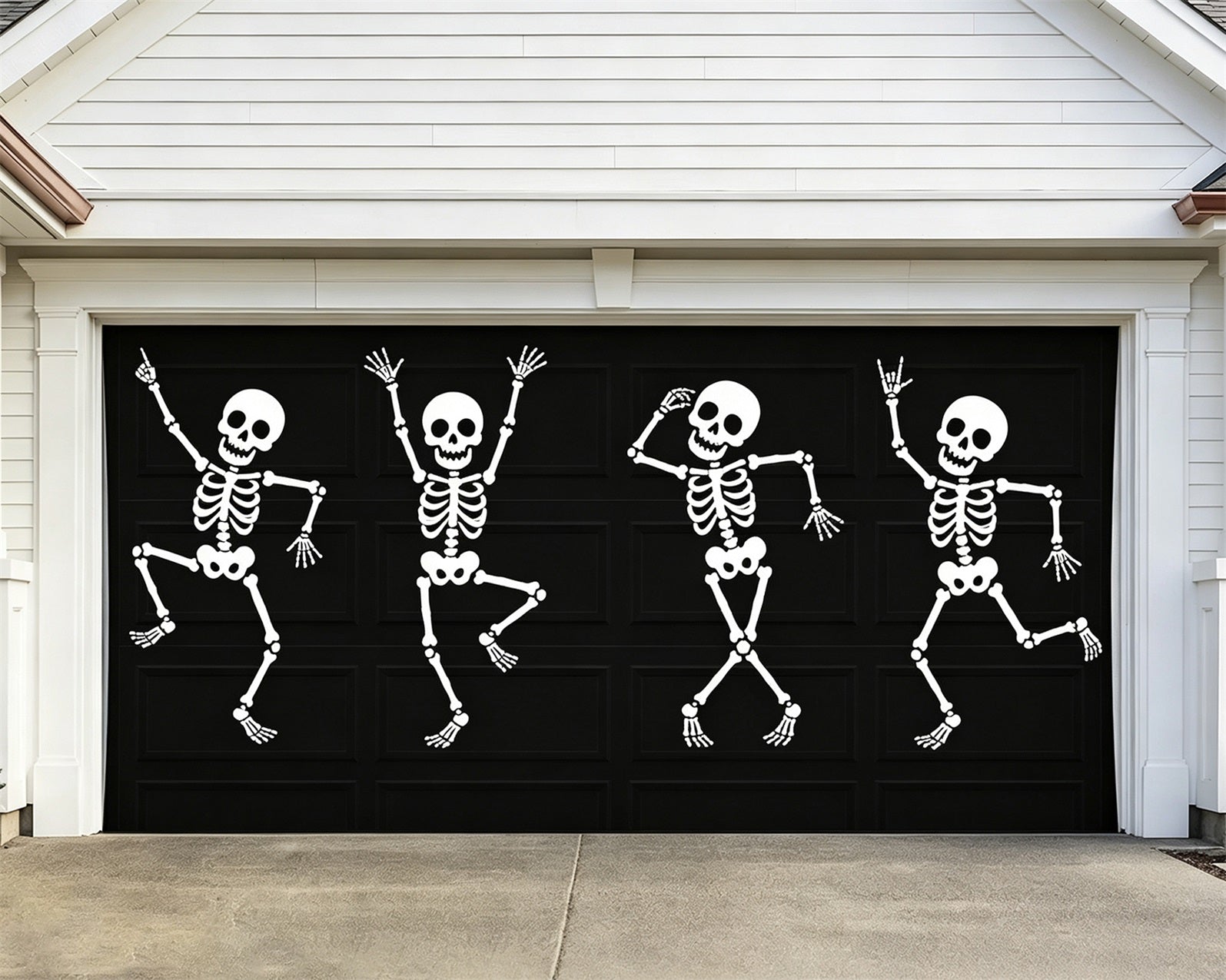 Funny Halloween Garage Door Cover Dancing Skeleton Door Halloween Garage Door Tapestry ZTT68-8-2 car
