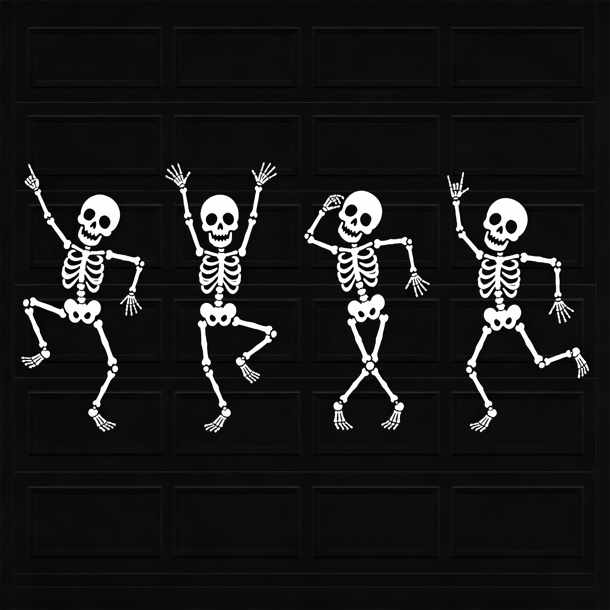Funny Halloween Garage Door Cover Dancing Skeleton Door Halloween Garage Door Tapestry ZTT68-8-1 car