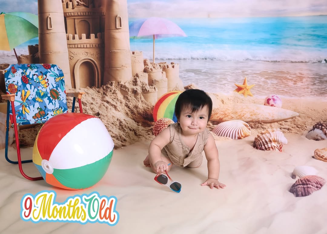 Tropical Beach Backdrop Tropical Castle Rainbow Summer Backdrop ZXY3-14
