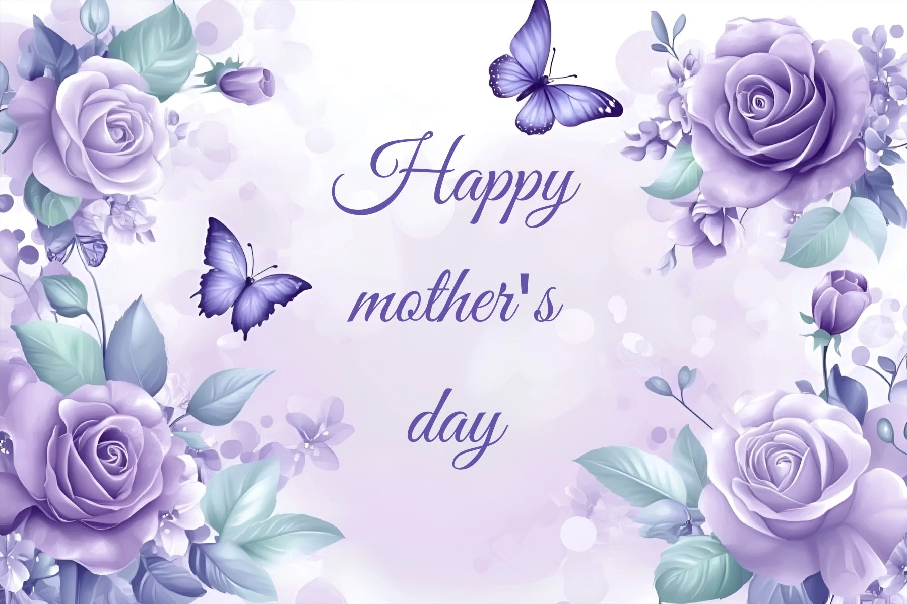 Mothers Day Backdrops Purple Floral Whispers Personalised Backdrop ZXY3-2