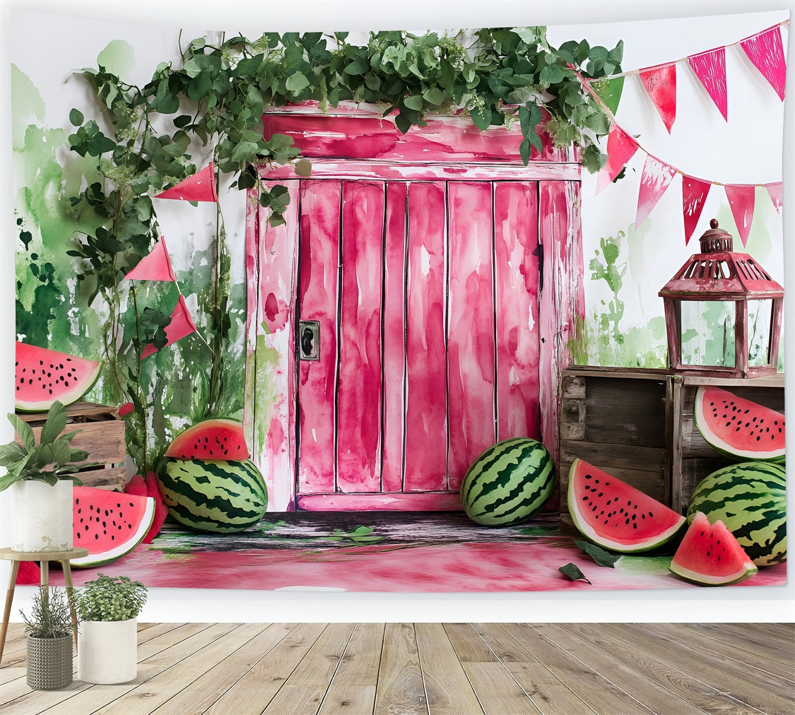 Watermelon Photography Backdrop Party Door Summer Backdrop ZXY3-21