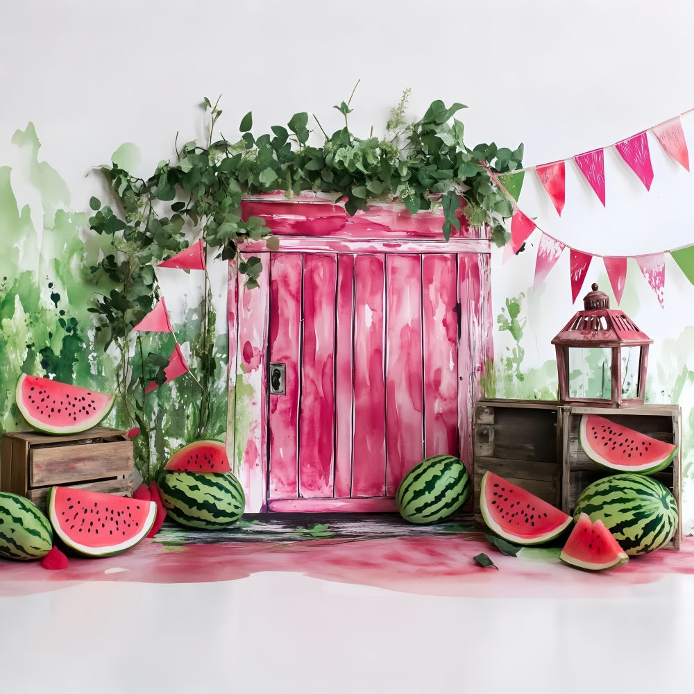 Watermelon Photography Backdrop Party Door Summer Backdrop ZXY3-21
