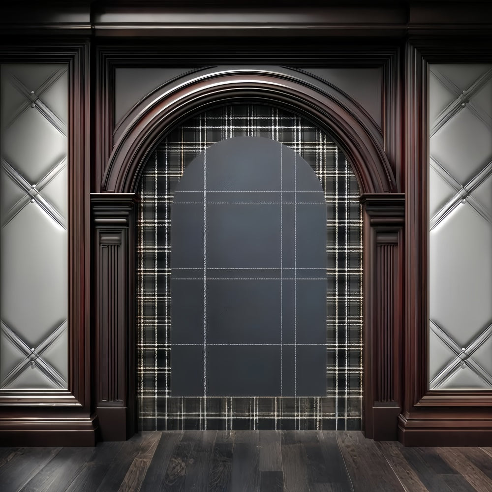 Fathers Day Photo Backdrop Tartan Wood Frame Backdrop ZXY5-4