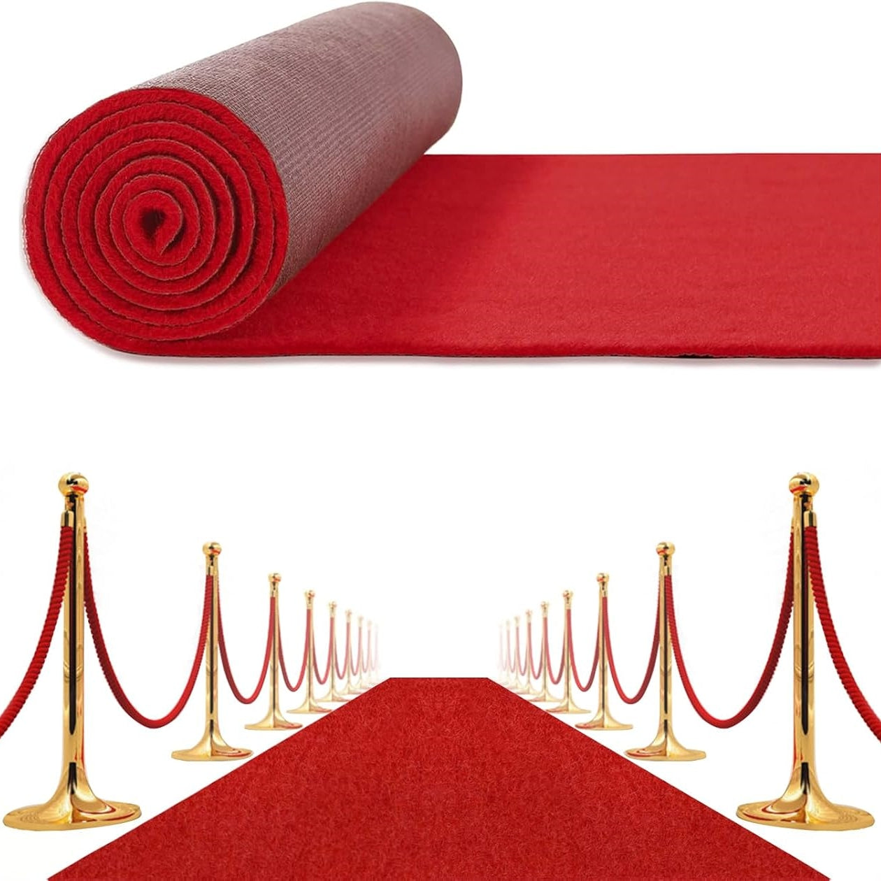 Red Carpet Runner Aisles Runway Rug for Party Event Decoration