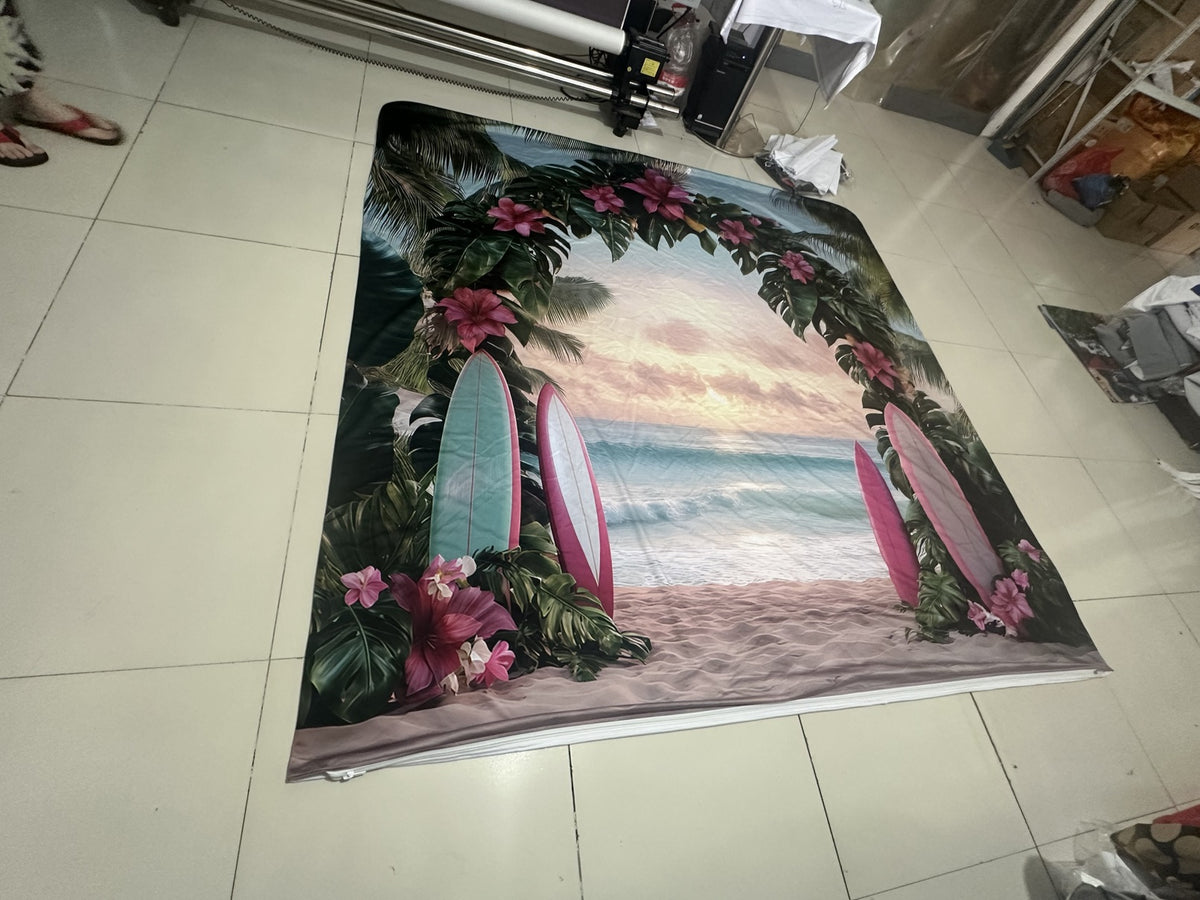 Custom Double-Sided Square Tension Backdrop Printed Photo