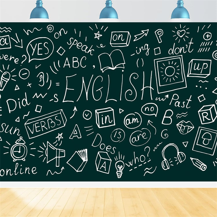 Back to School English Class Photography Backdrop BRP7-14