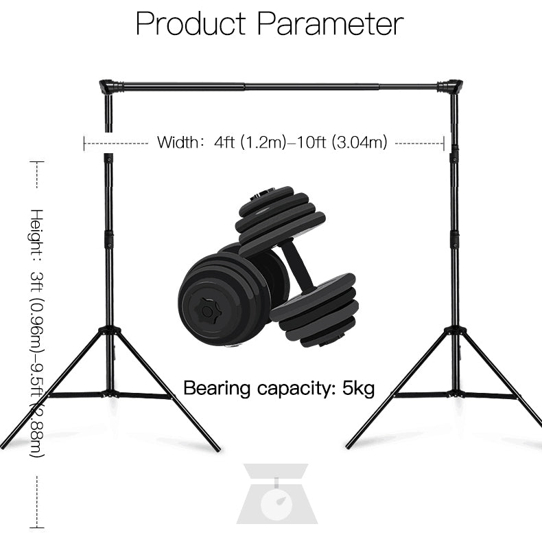 Backdrop Stand Kit Adjustable Background Support System Stand Kit PR2