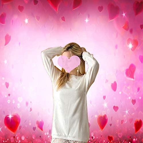 Red Pink Hearts Sparkle Backdrop for Valentine Photos VAT-41