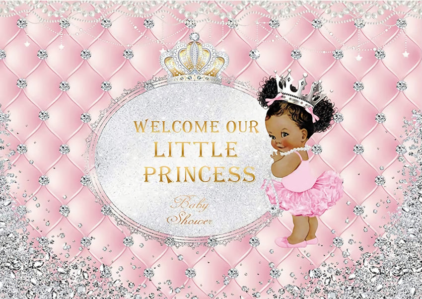 Girl Baby Shower Pink Party Decorations Backdrop BA14